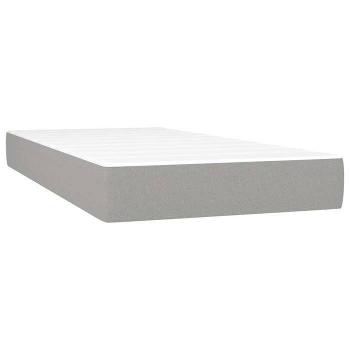 Rete a doghe con materasso - Maison Exclusive - 90x200 cm - Grigio chiaro - Massimo relax