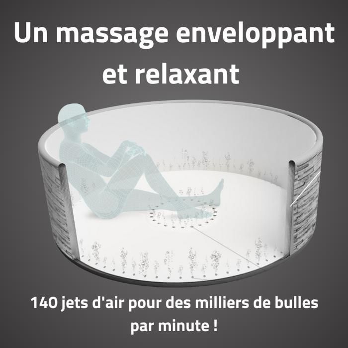 BESTWAY Bestway Lay-Z-Spa Vancouver AirJet Plus Bañera de hidromasaje inflable redonda con WiFi para 3-5 personas