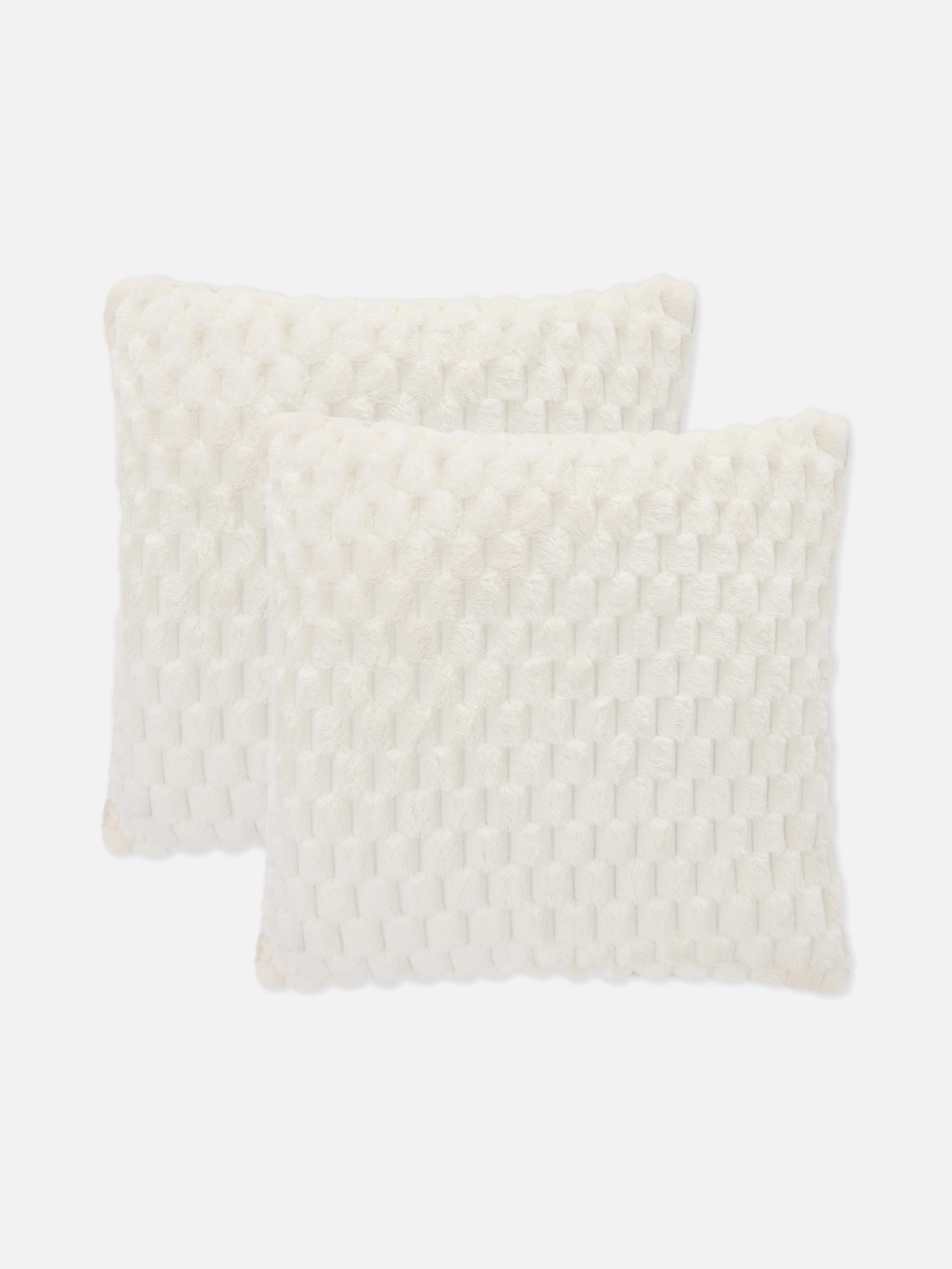 Perne cu textură de fagure, set de 2 Un set de două perne moi cu o frumoasă textură de fagure