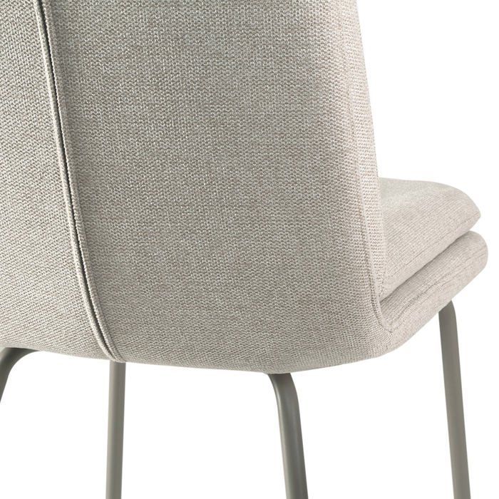 CALICOSY - Set of 4 fabric chairs with beige metal legs, H85 cm - LYSA - Beige