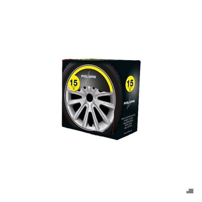 POLAR - Confezione da 4 copricerchi SOHO in ABS argento da 15