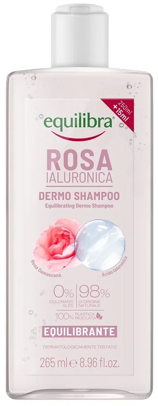 Equilibra Hydraterende Shampoo Equilibra Haar Hyaluronzuur Roos Dermo 265 ml Hydraterende werking