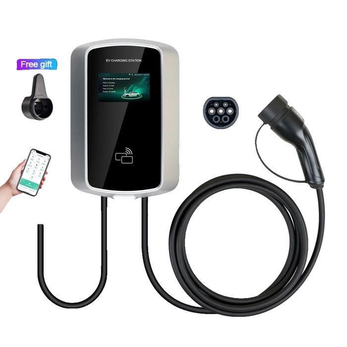 EV Charging Station, Smart App Control, Adjustable Current Settings, 7.2KW 32A 1 Phase, TYPE2