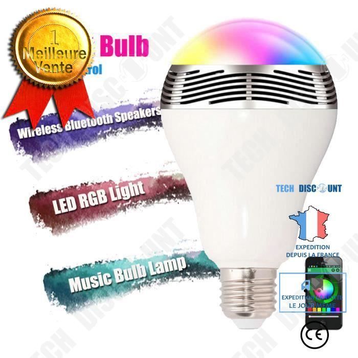 Bombilla inteligente - TD® - E27 - WiFi - Bluetooth 4.0 - LED RGB Audio