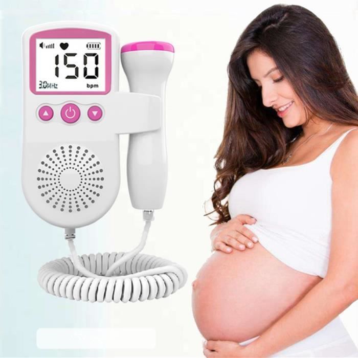 Baby prenatal sonar Doppler female fetal monitor heart rate detector fetal Doppler home sonar stethoscope pink