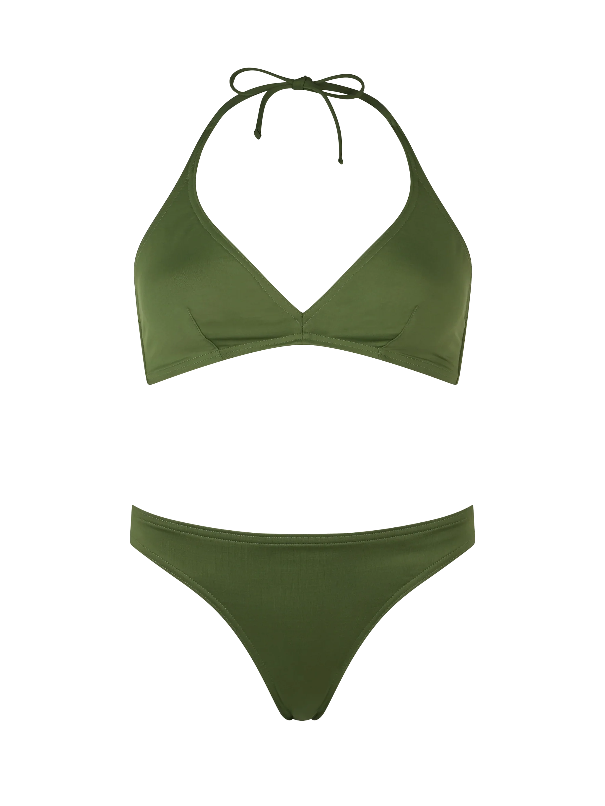 Bikini a bralette a triangolo verde militare da donna Gaia Maia