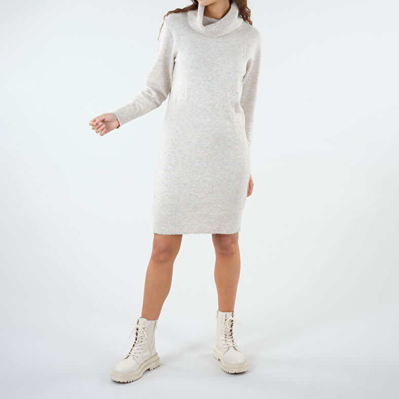 Beige naisten mekko