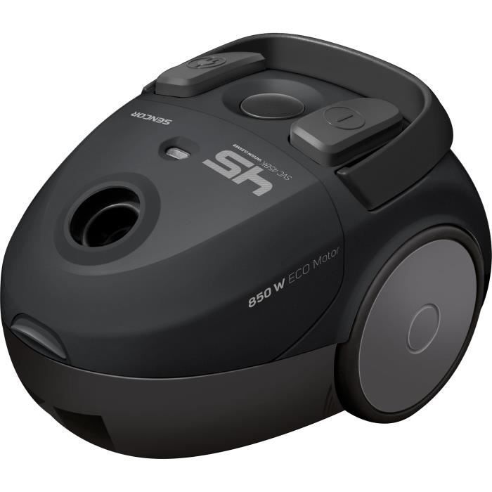 Aspirador de pó com saco - SENCOR - SVC 45BK-EUE3 - Motor ECO 850W - 79 dBA - 1,5L - Preto