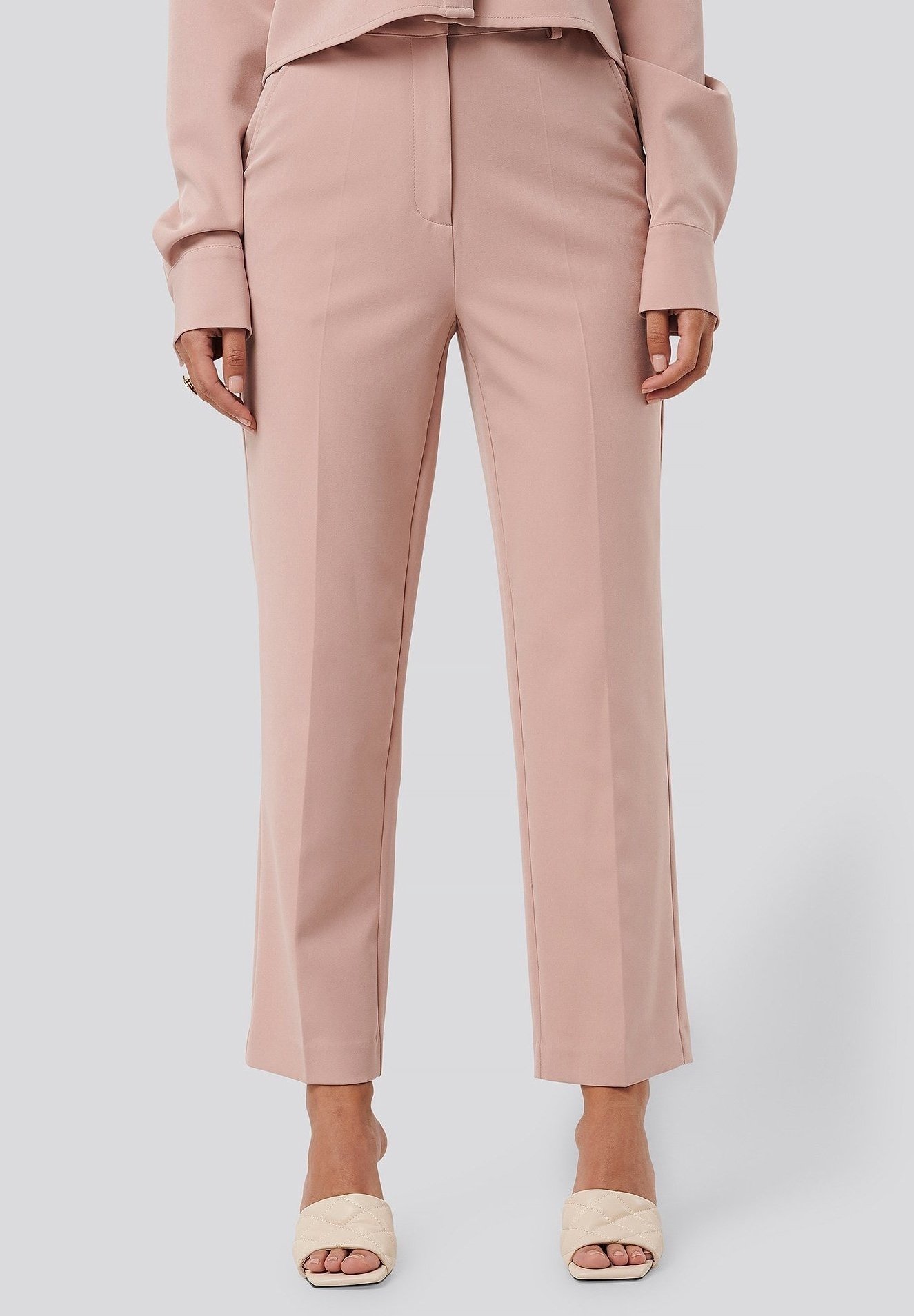 NA-KD Broek - lichtroze