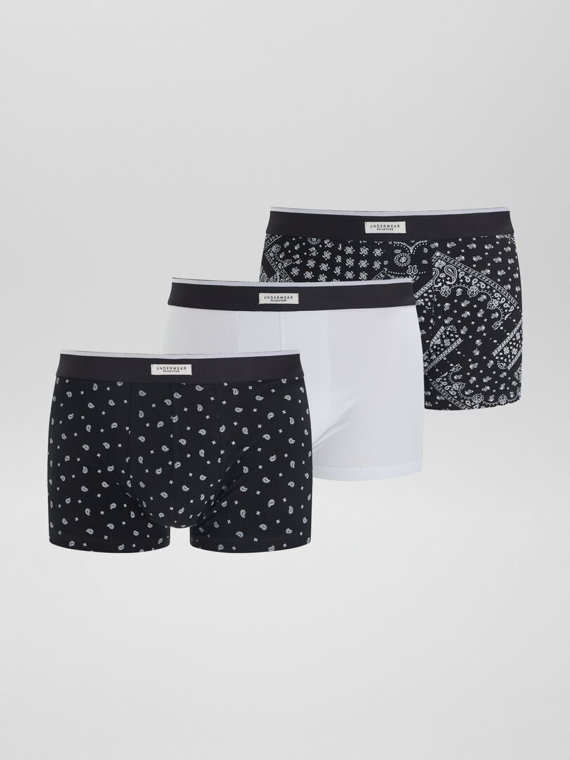 Set van 3 stretch boxershorts - Zwart