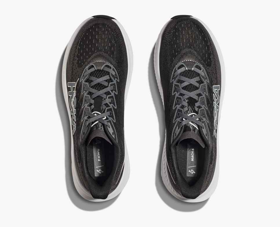 HOKA Mach 6 Zwart/Wit
