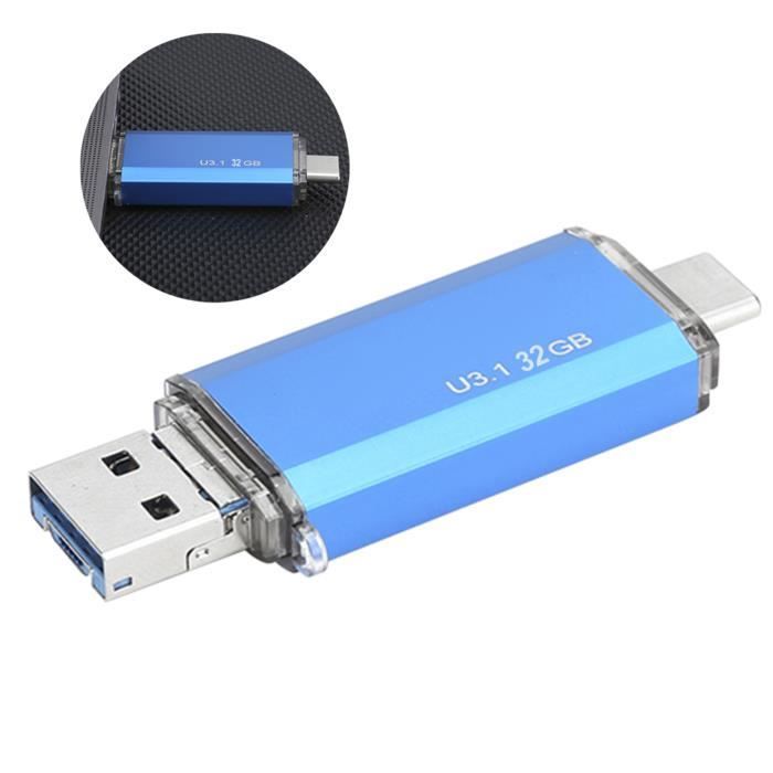 Chave USB - MAIKOU - DUO - 128G - USB 3.0 - Interfaces Tipo-C e Micro USB
