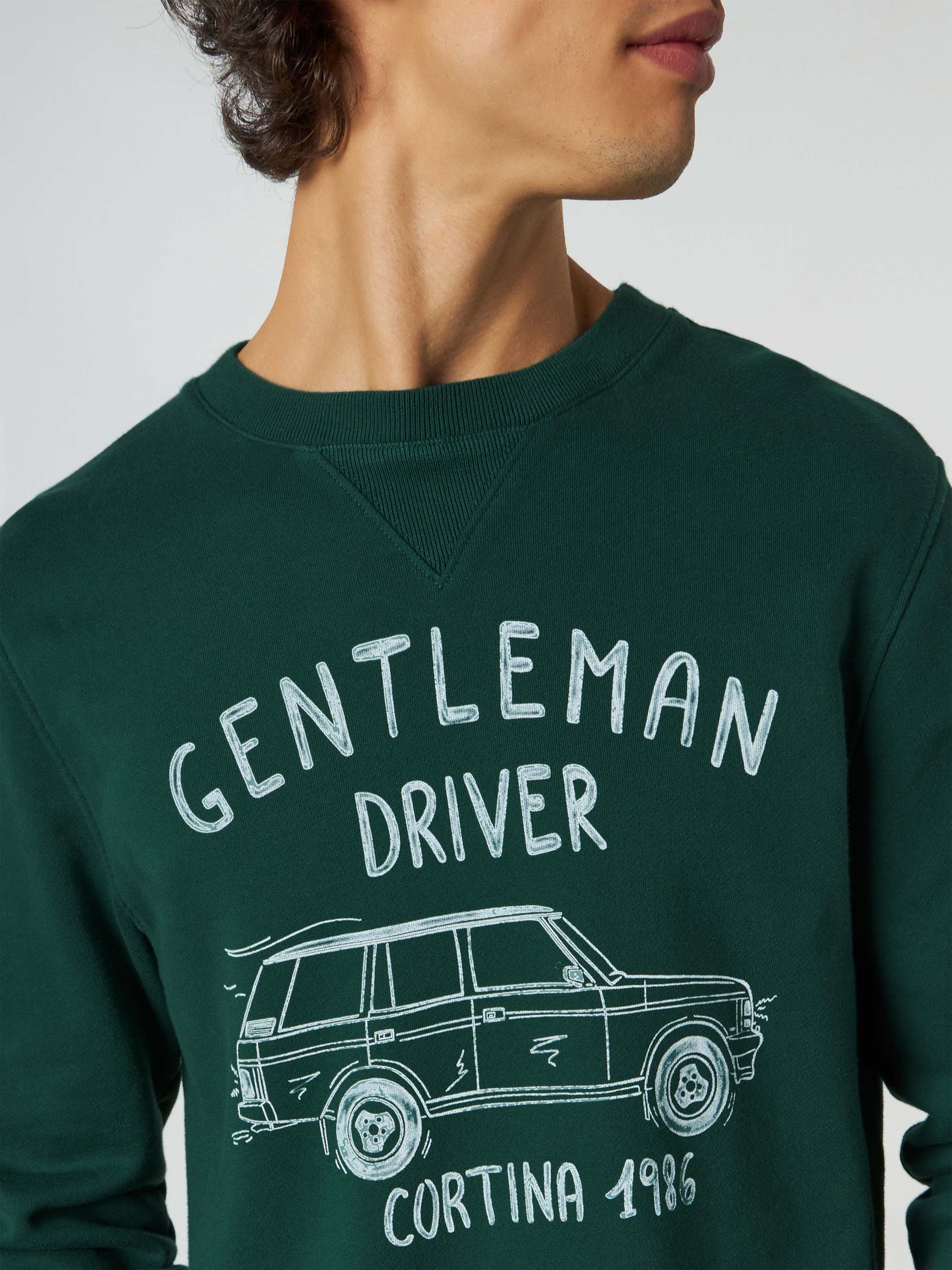 Moletom de algodão com a inscrição 