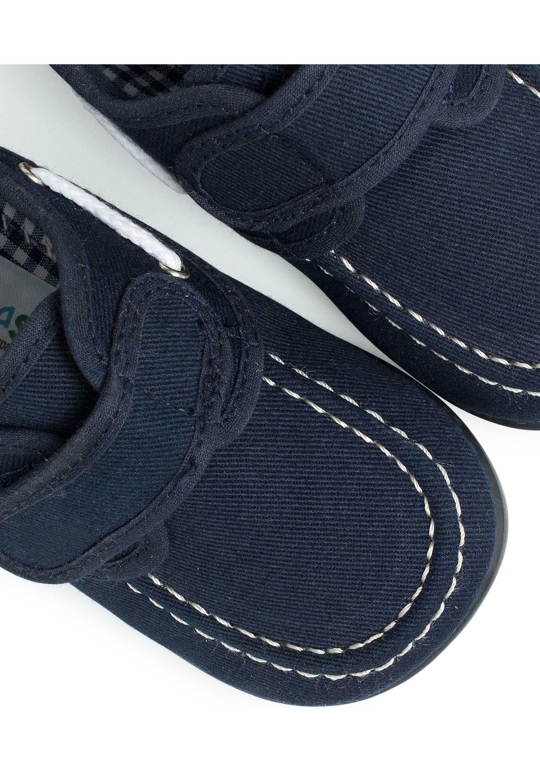 Scarpe da barca Pisamonas in tessuto nautico con chiusura a strappo - blu navy