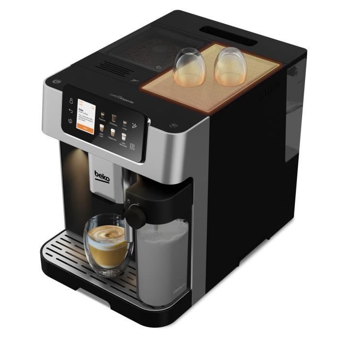 Machine à café avec broyeur - BEKO - CEG7348X - 1350 W - 250g de grains - Noir / Silver