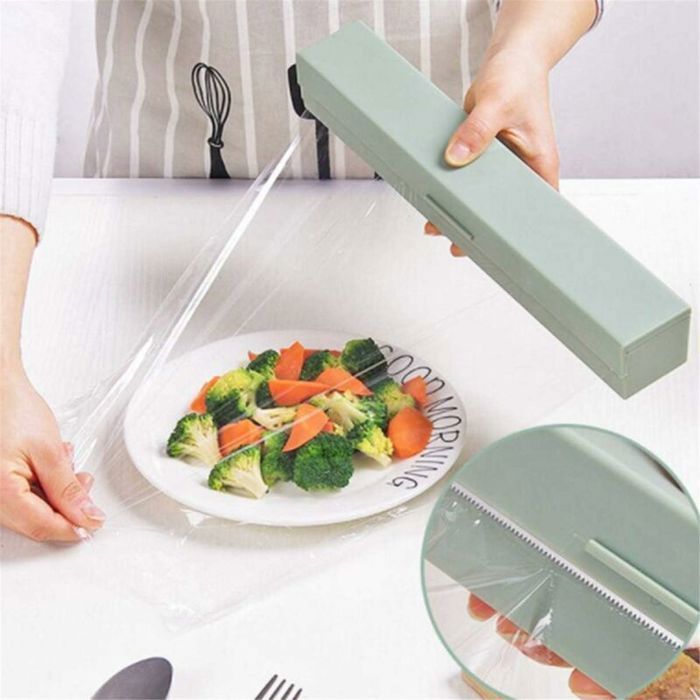 Stretch film dispenser and cutter, stretch film dispenser, stretch film dispenser for plastic film, PZCC paper