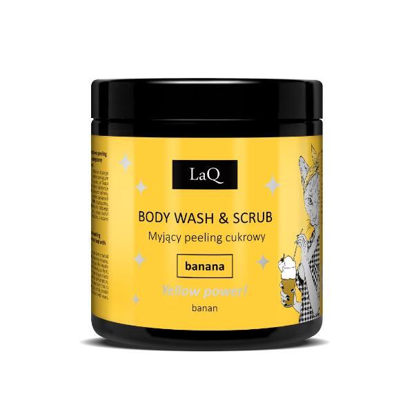 LaQ tělový peeling a sprchový gel - banán 200ml