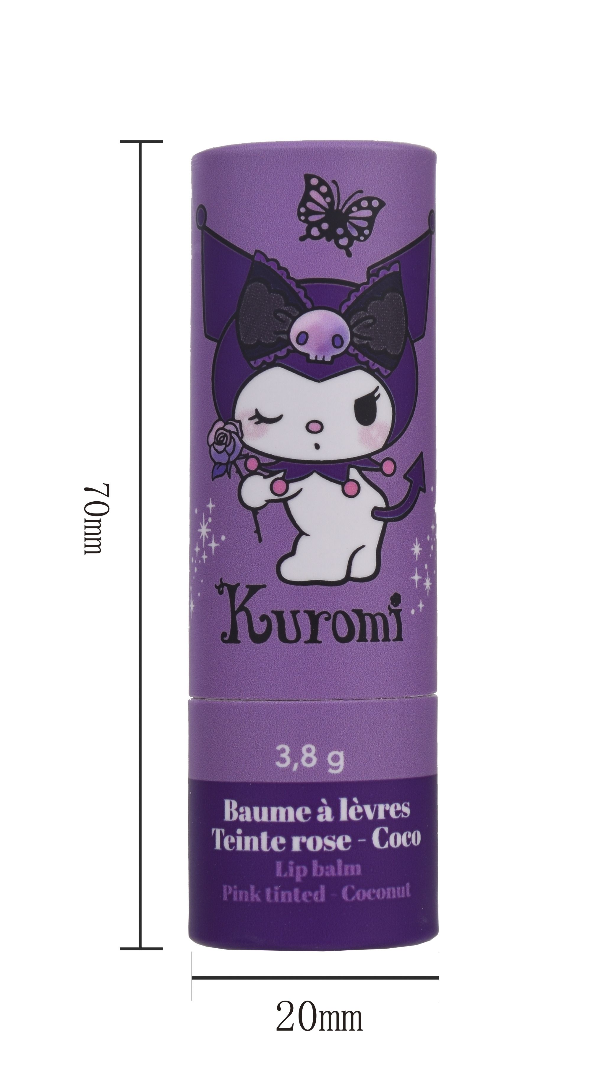 Hello Kitty Kuromi tonējošais lūpu balzams Lūpu balzami, mitrinātāji un lūpu kopšanas līdzekļi