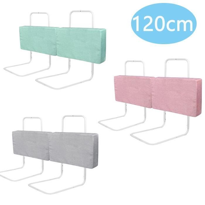 Barandilla de cama ajustable en altura LARS360 de 120 cm para cunas infantiles. Se puede combinar libremente, desmontar y lavar.