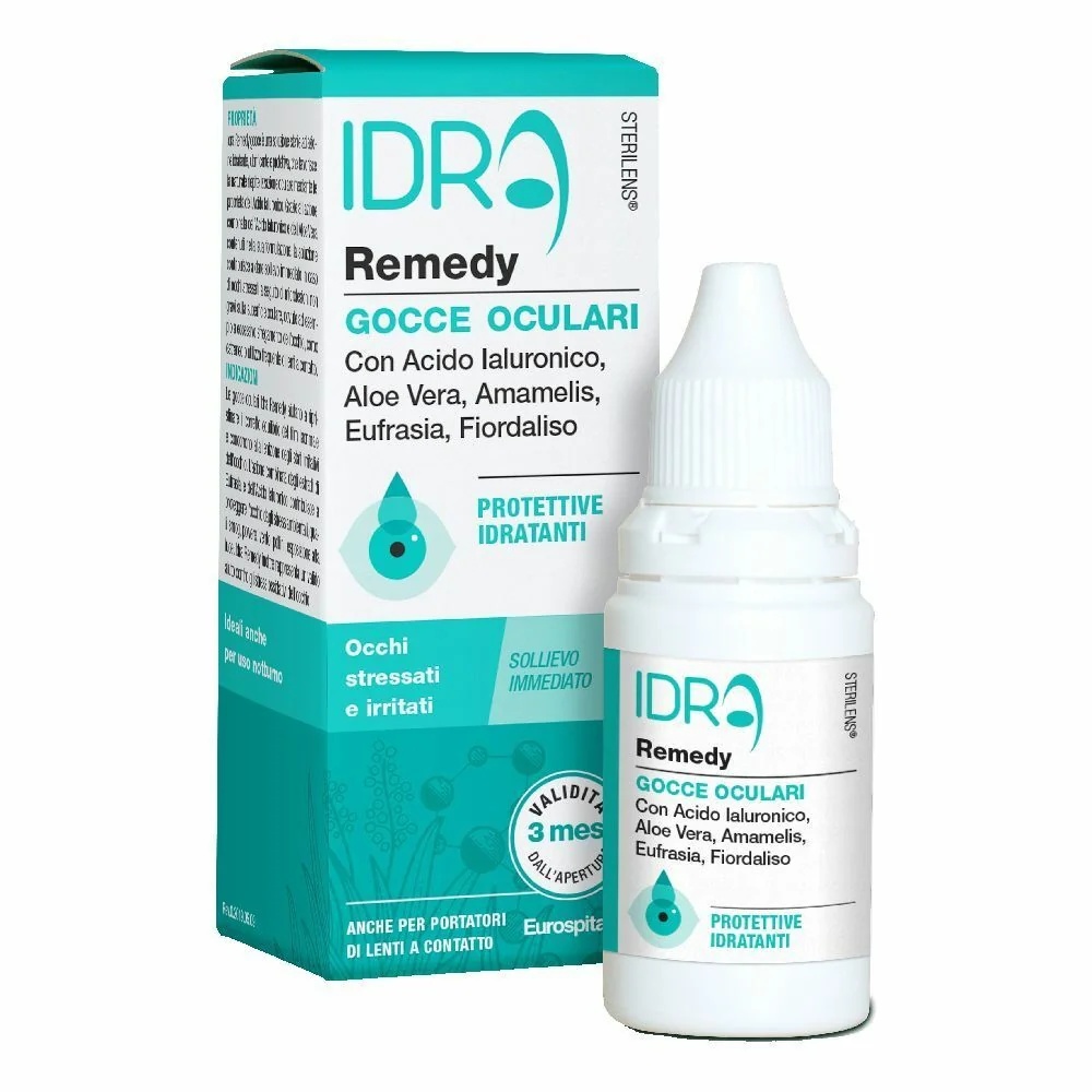 Colírio hidratante e protetor Sterilens Idra Remedy com ácido hialurônico e aloe vera 10 ml