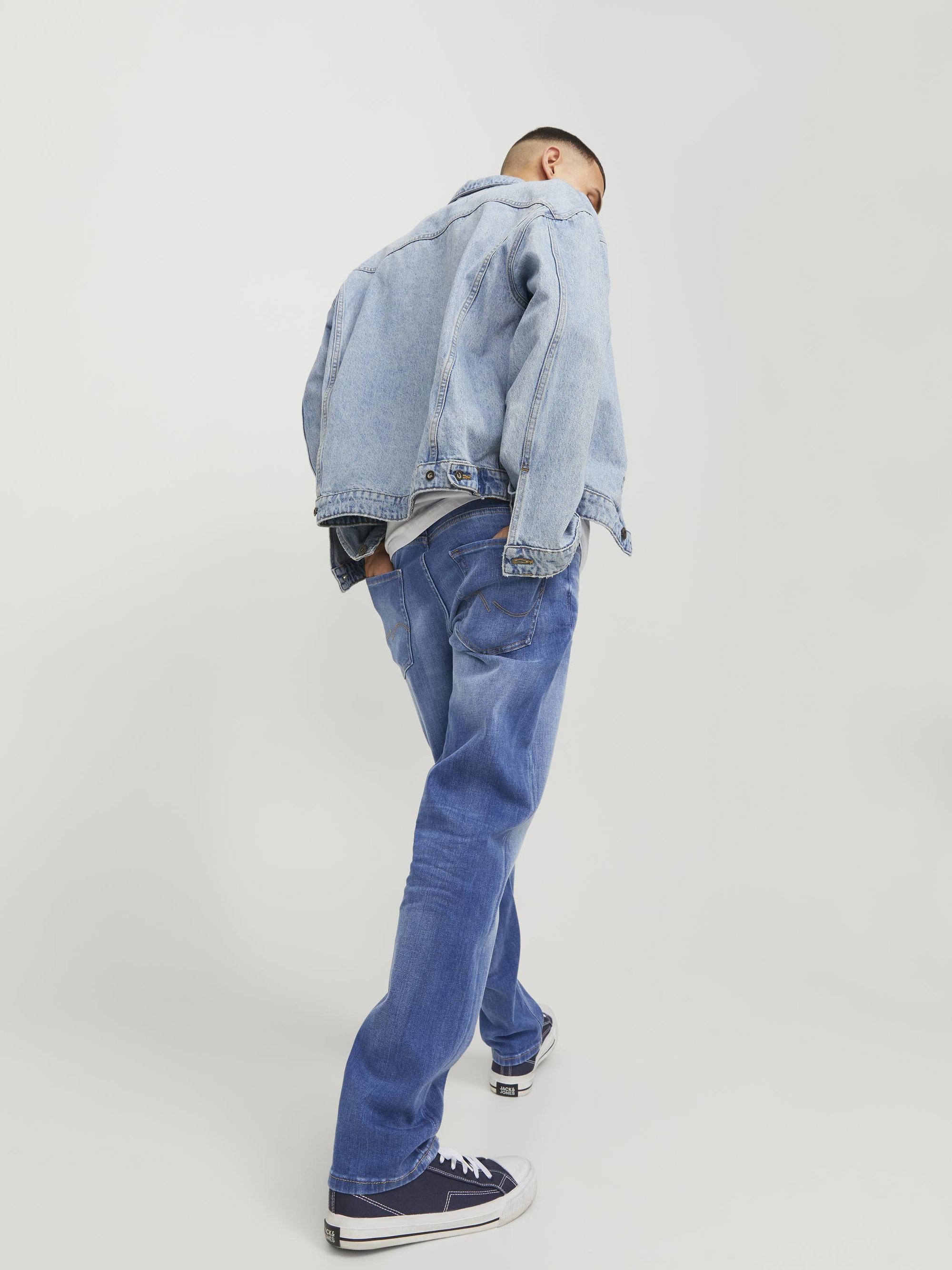 Jack & Jones MIKE ORIGINAL - Ravne kavbojke - moder denim