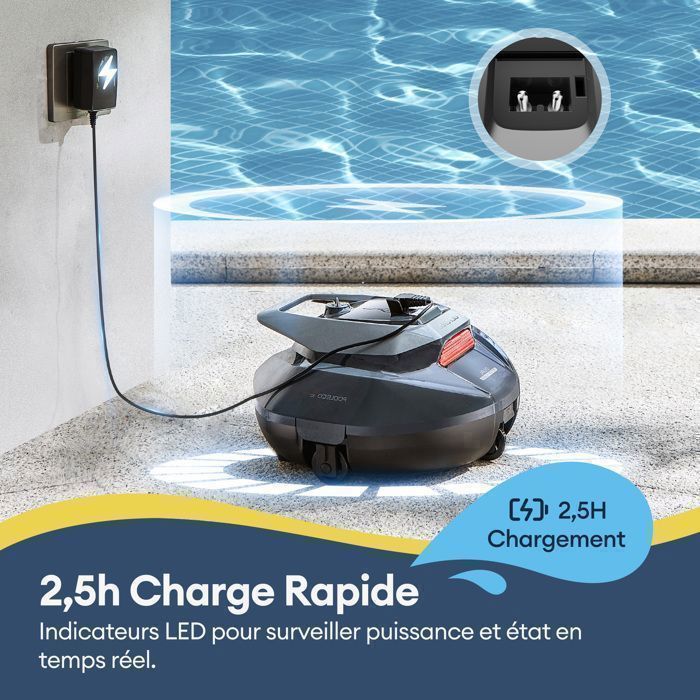 Pool robot - ULTENIC - P10 - 90-minute battery life - 2.5L dustbin - Automatic cleaning