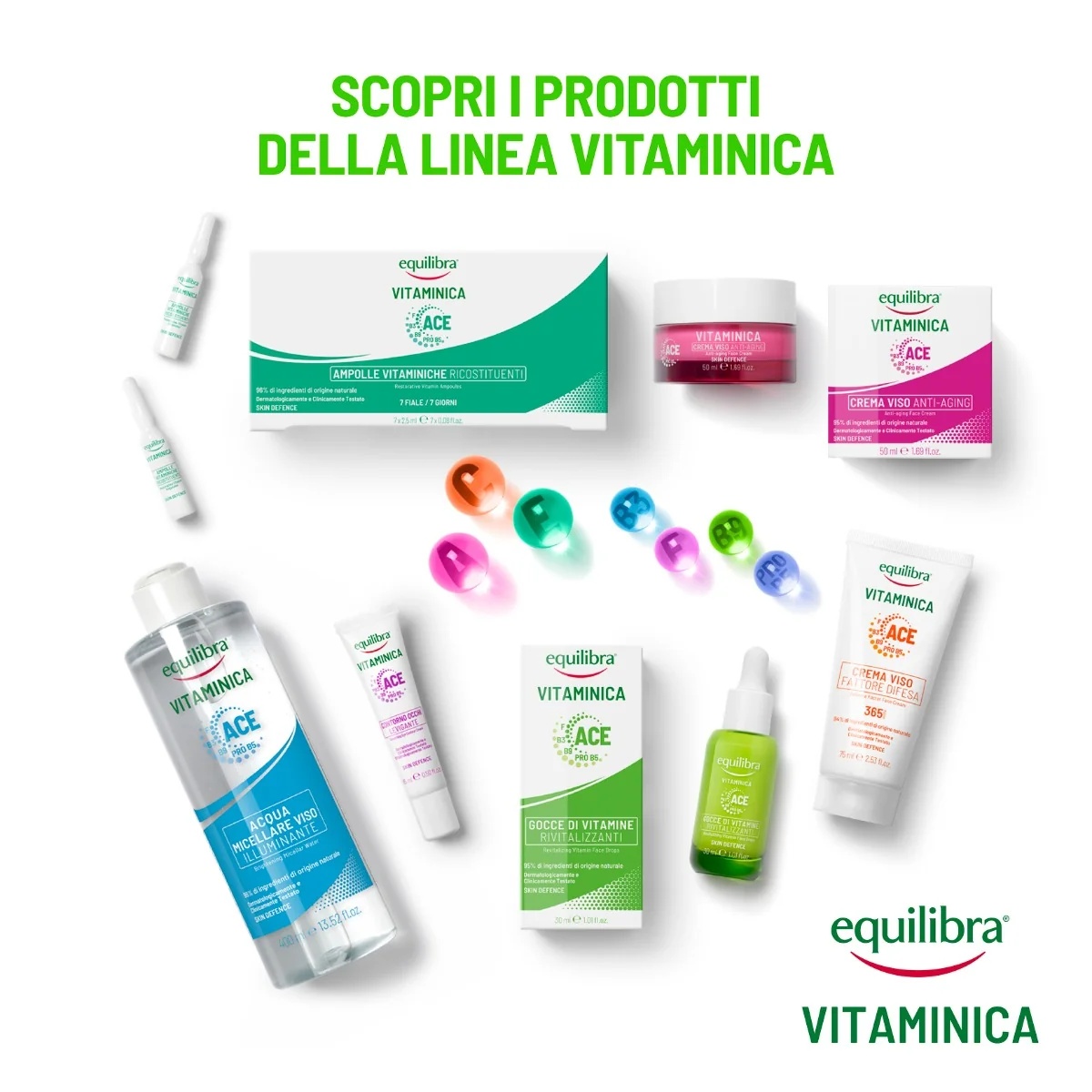 EQUILIBRA Equilibra Vitaminic Face Revitalising Vitamin Drops 30ml Αναζωογονητικός ορός προσώπου