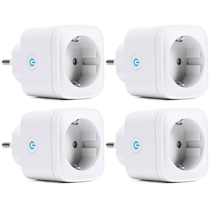 Smart strømskinne - Noname - 4 stikkontakter - Kompatibel med Alexa og Google Home - IP44 vanntett - Type F