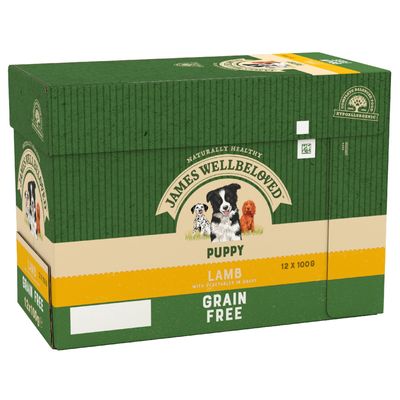 James Wellbeloved Puppy & Junior Grain Free Pouches - Lamb with Vegetables