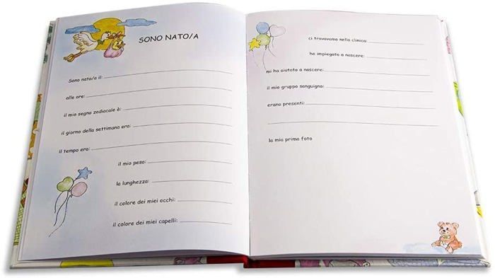 Coffret souvenirs Mareli - A7006C-DN - Agenda souvenir du nouveau-ne 17 x 24 cm Bleu clair
