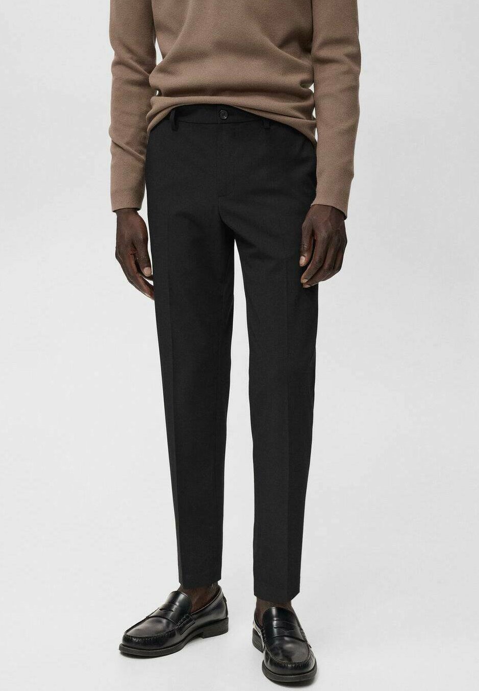 Mango STRETCH - Chino nohavice - čierna