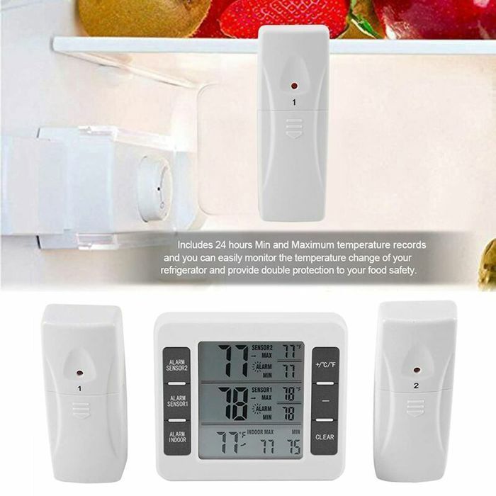 Thermomètre Numérique - XVX - Modèle Sans Fil - Alarme Sonore - Affichage Min/Max - Haute Précision