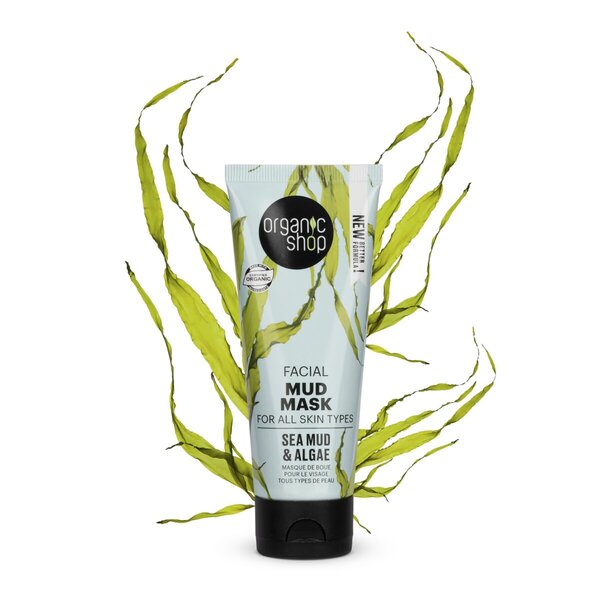 Mască facială cu nămol de alge și nămol de mare Organic Shop<br>75ml