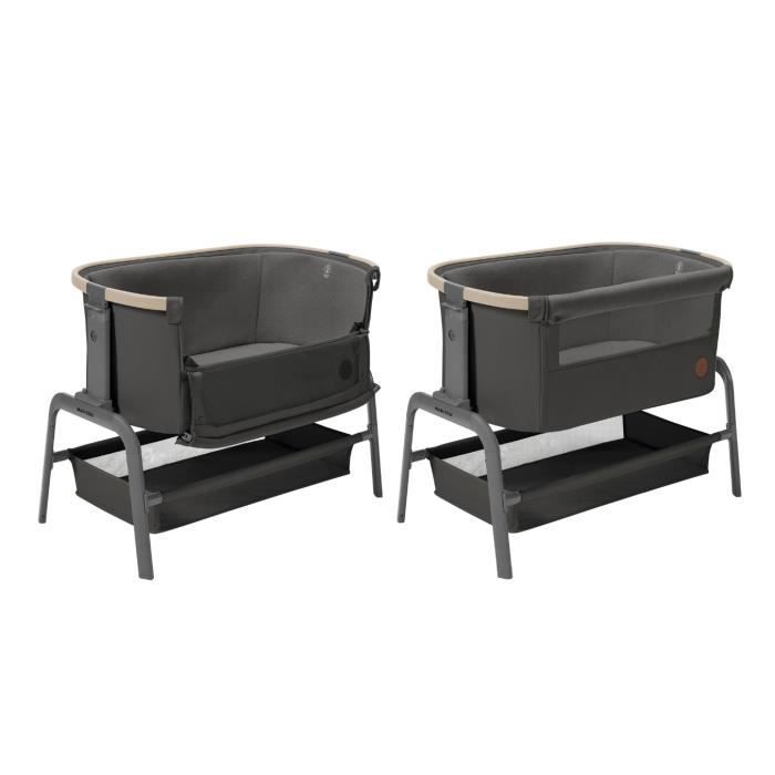 MAXI COSI Iora, höhenverstellbares Beistellbett, von Geburt an bis 6 Monate (bis 9 kg), Beyond Graphite ECO