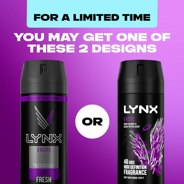 Lynx deodorant aerosol tělový sprej Excite 150ml