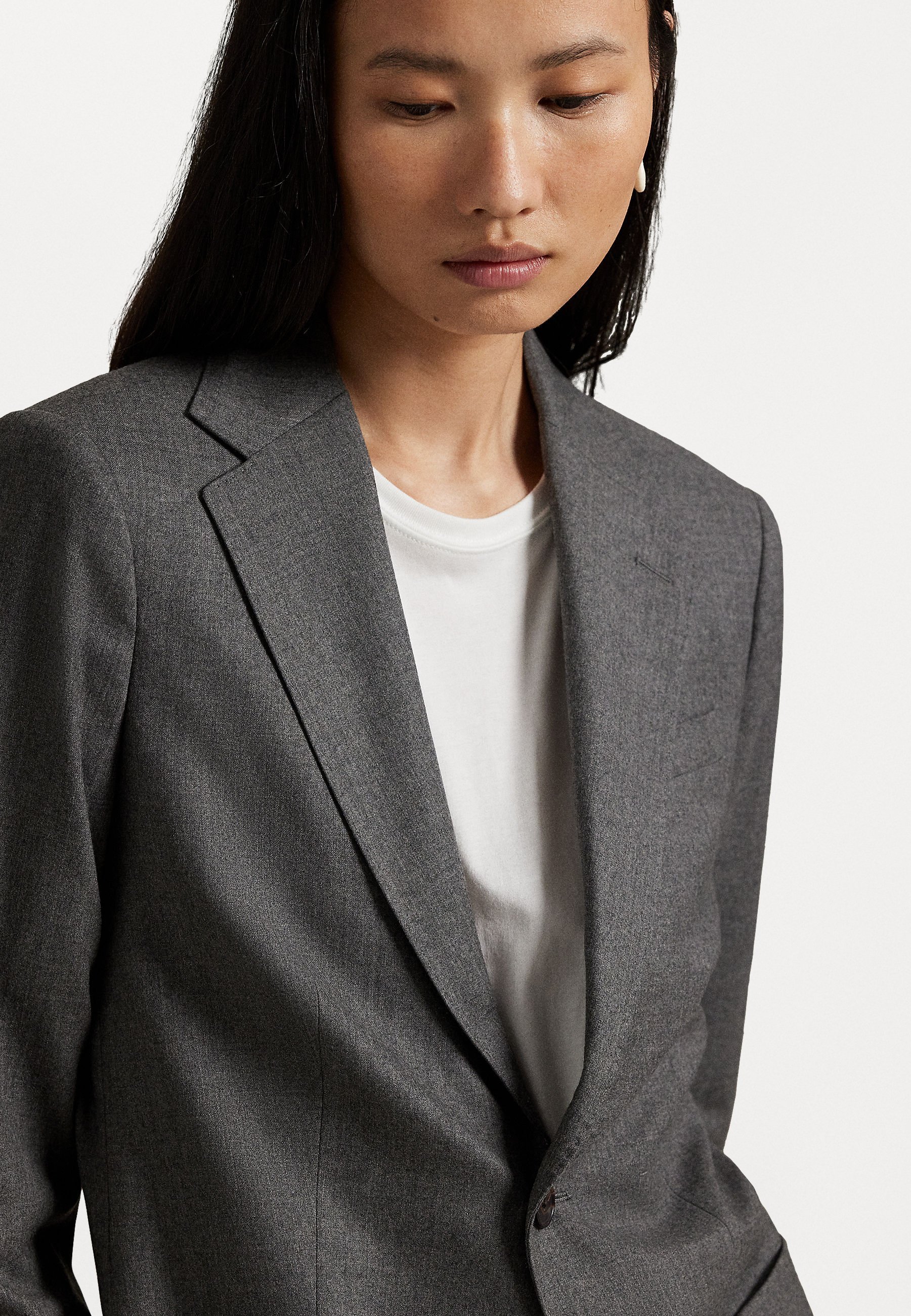 Blazer in flanella di misto lana Polo Ralph Lauren - Blazer - grigio melange medio