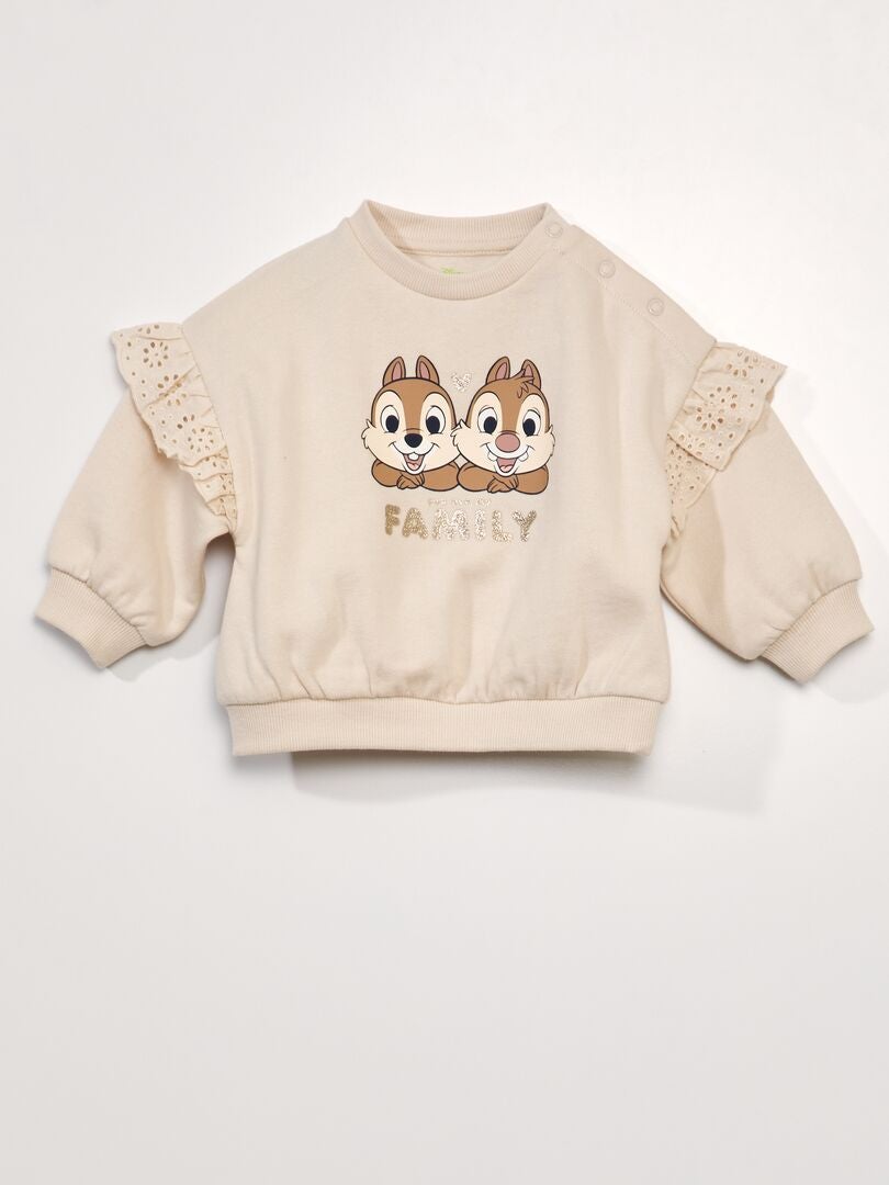 Sudadera polar de Chip y Dale - BEIGE