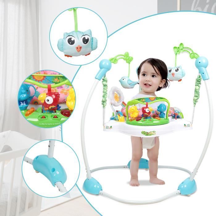 HUOLE. Jungle Sons Lumières - Siège rotatif à 360° - Tient Debout - Développe la motricité de Bébé - YOUPALA - TROTTEUR