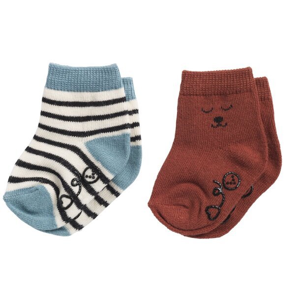 Kruidvat Babysokjes<br>bež, roestbruin, 0-6m, 2 para