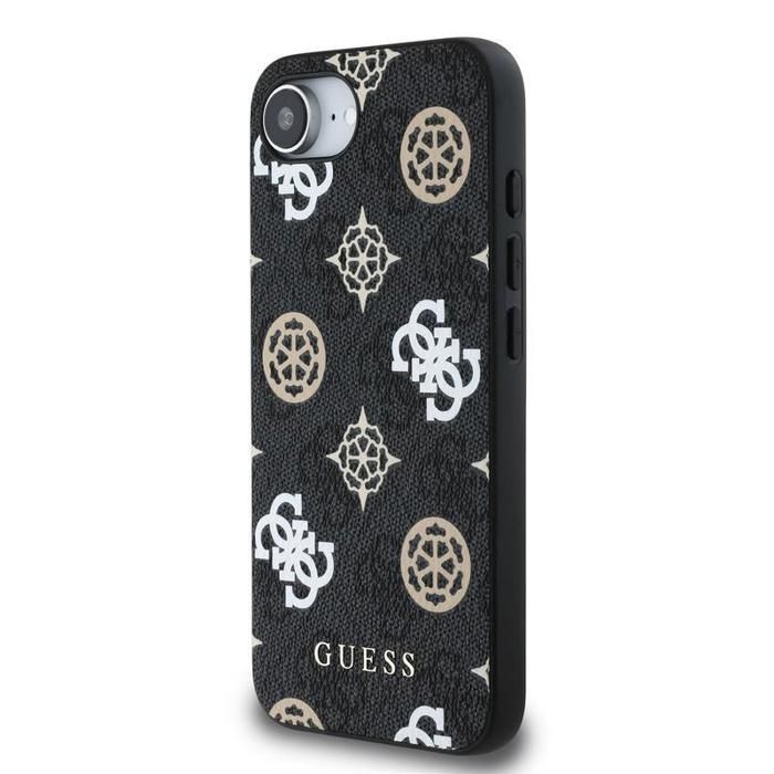 Funda Guess PU 4G Peony con MagSafe para iPhone 16e negra - GUHMPSE4P4PWPK