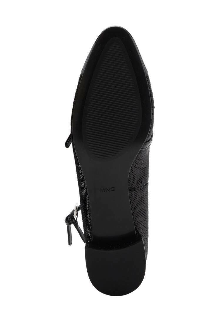 Ballerines Mango à bride cheville - noires