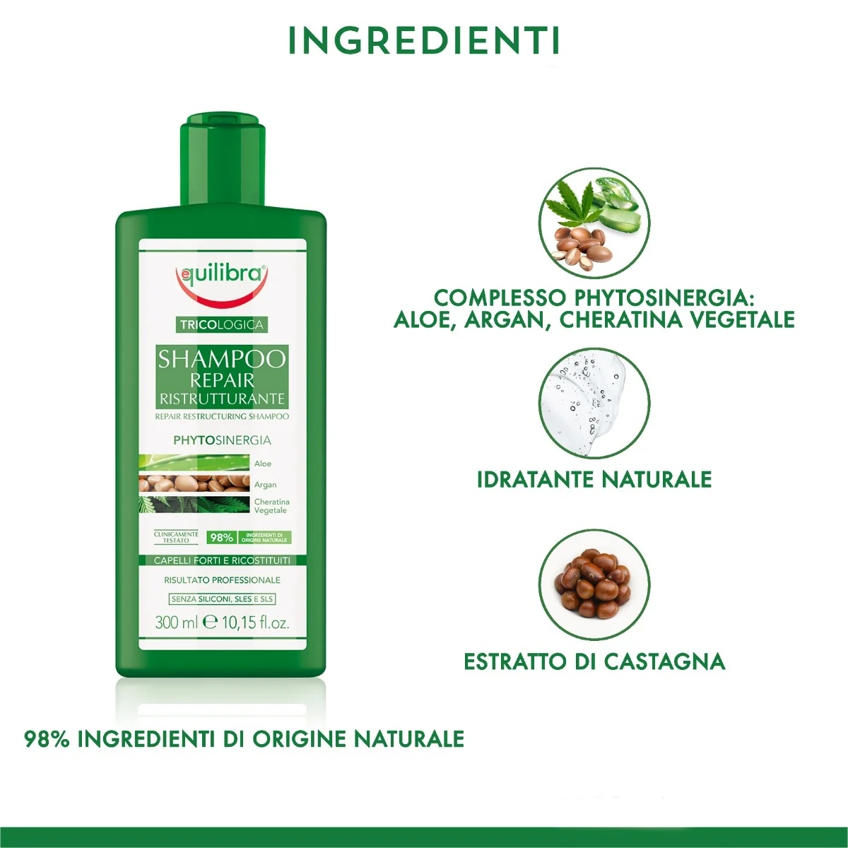 Equilibra Tricol Repair shampoo 300 ml voor beschadigd haar
