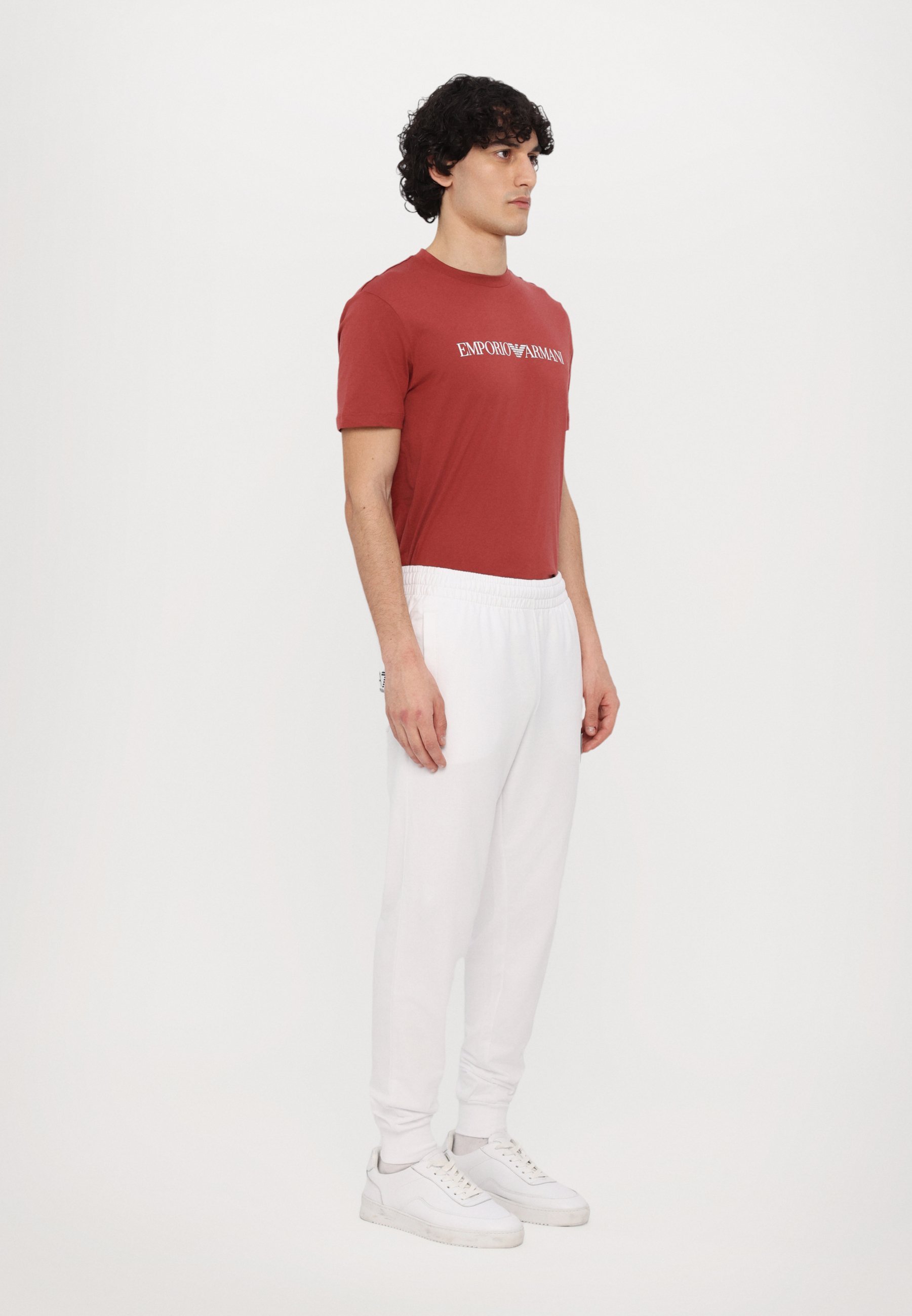 EA7 Emporio Armani TROUSER - Pantaloni da tuta - bianco/nero