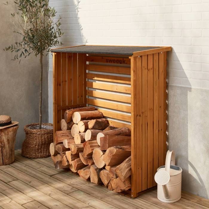 Riparo in legno di abete da 120 cm, legno di ciliegio