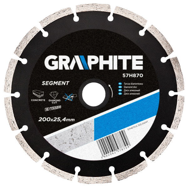 Tarcza diamentowa 200x25mm segment GRAPHITE 57H870
