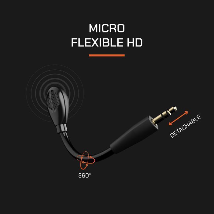Wired gaming headset - NOVA GAMING - Borealis - Detachable microphone - RGB LED - Black