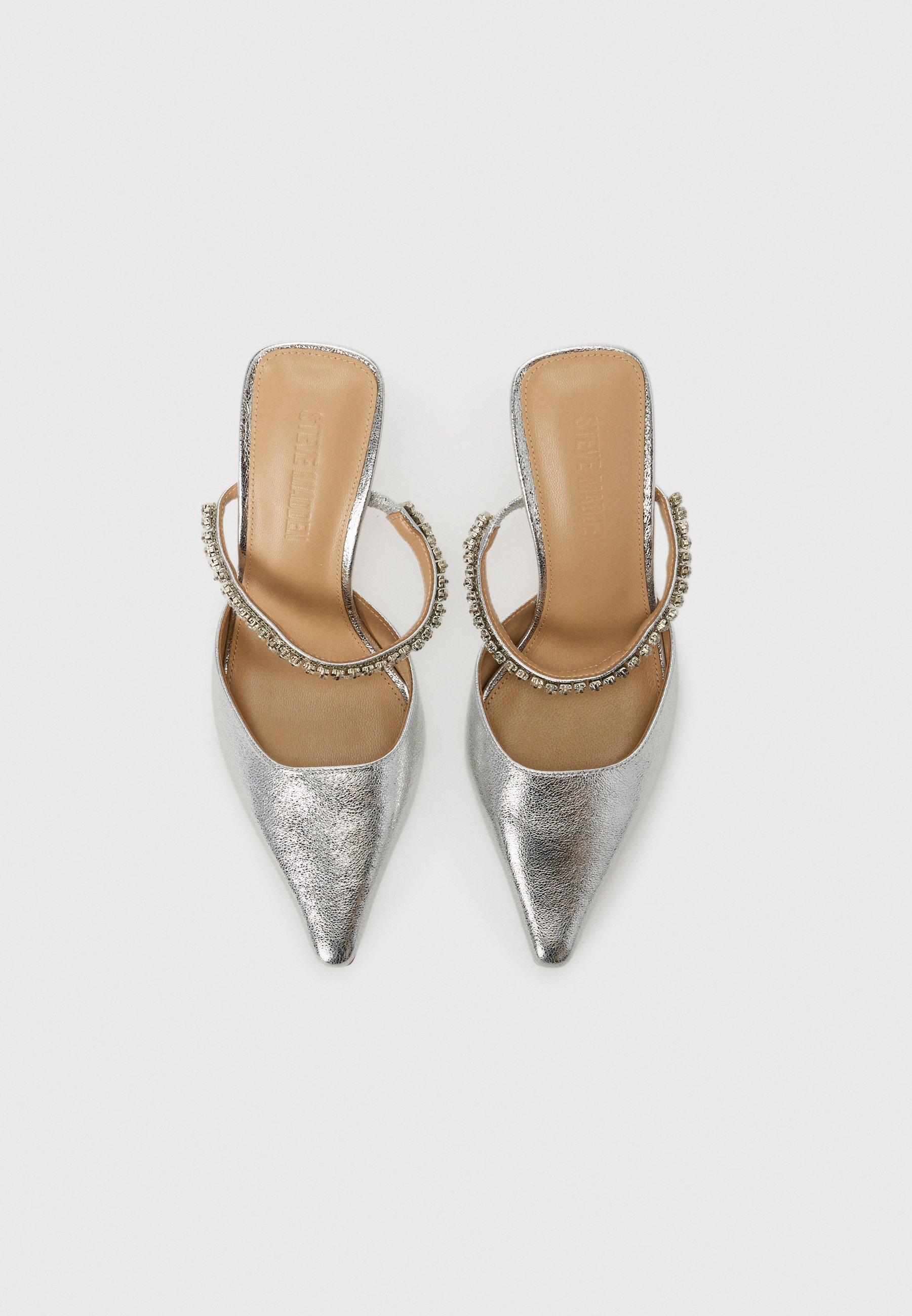 Steve Madden BRECKI - Muiltjes met hak - zilverkleurig