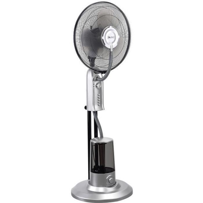 Umidificatore con ventilatore a piantana Ninove da 75 W in plastica argentata