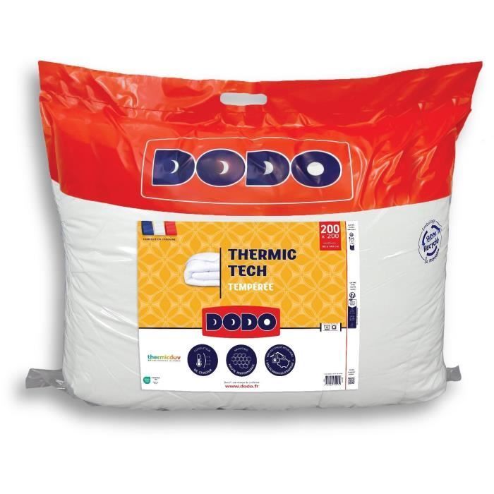 DODO - Edredón de peso medio 250 g/m² - THERMIC TECH - 200 x 200 cm - Blanco