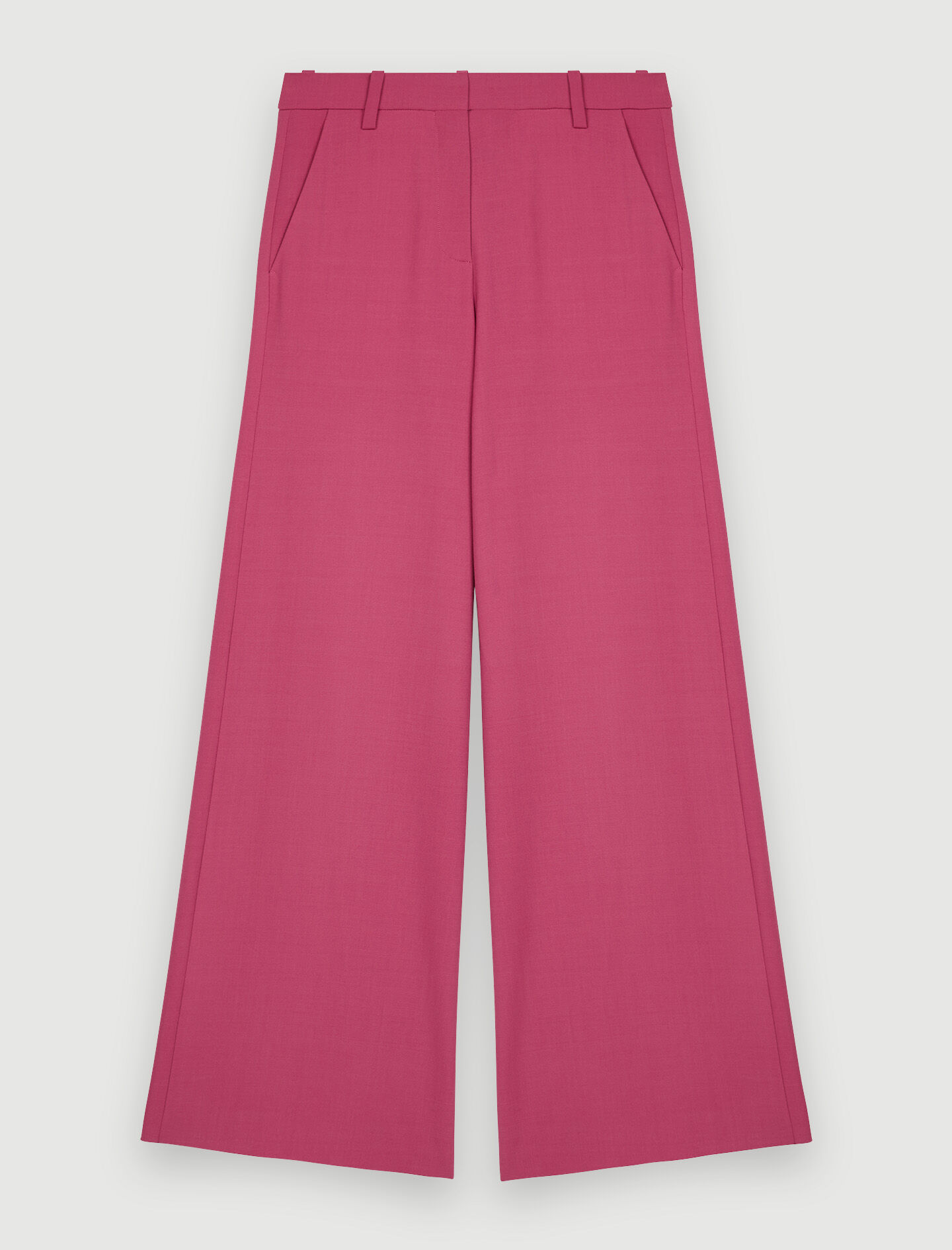 Pantaloni de costum elastici, cu croi larg - Bois de Rose